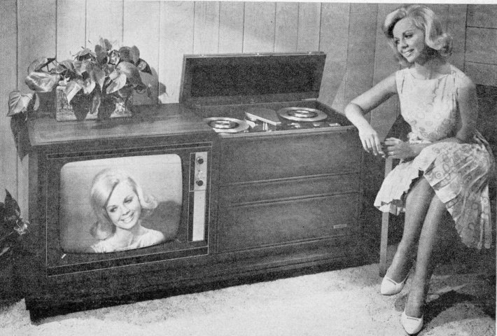 Home Ampex Console and the girlfriend to go with it!