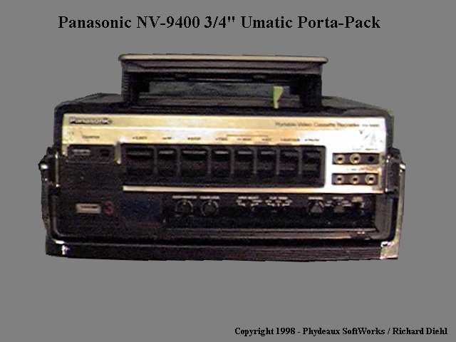 Panasonic NV-9400 3/4 Inch Umatic portapack VCR